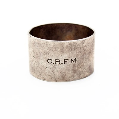Lot 203 - An early 20th century silver napkin ring, of...