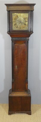 Lot 610 - A George III oak longcase clock, the square...