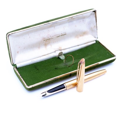 Lot 171 - A Waterman CF gold plated fountain pen, having...