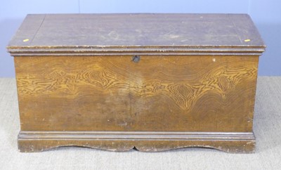 Lot 640 - A Victorian scumble-finish pine hinge topped...