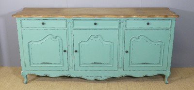 Lot 723 - A contemporary French provincial painted three...