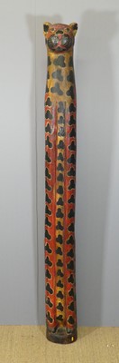 Lot 637 - A large vintage carved and polychrome painted '...