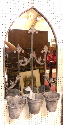 Lot 605 - A contemporary rustic metal lancet  arched...
