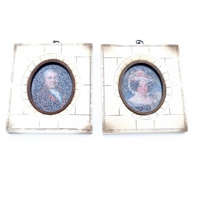 Lot 234 - A pair of reproduction miniatures, in...