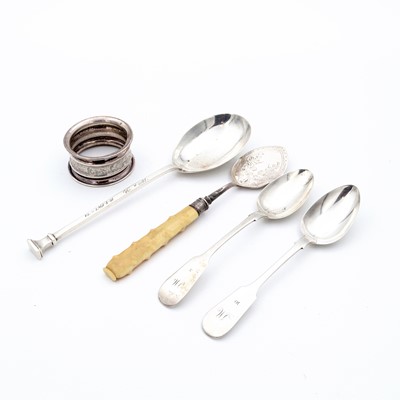 Lot 205 - A pair of Victorian Scottish silver teaspoons...