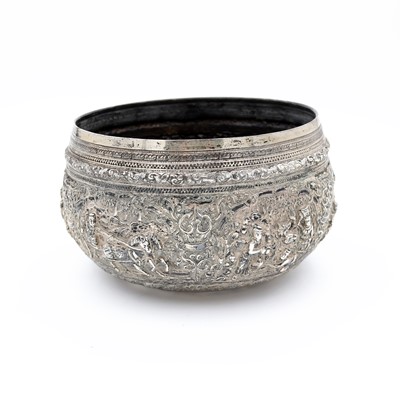 Lot 227 - A Burmese silver bowl by Coombes Company of...