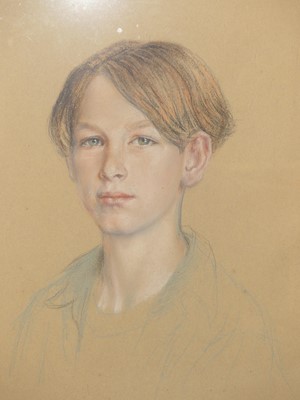 Lot 507 - M. E. Visser - Portrait, charcoal, 28 x 20cm;...