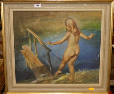 Lot 544 - James Govier (1910-1974) - Bathing nude,...