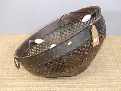Lot 620 - A painted iron circular domed hanging ceiling...
