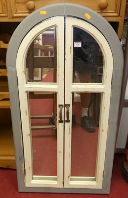 Lot 636 - A contemporary grey and white painted arched...