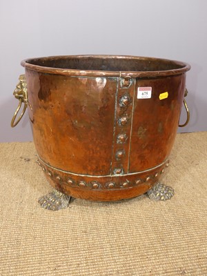 Lot 675 - An early 20th century copper and brass twin...