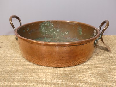 Lot 676 - An early 20th century copper and brass twin...