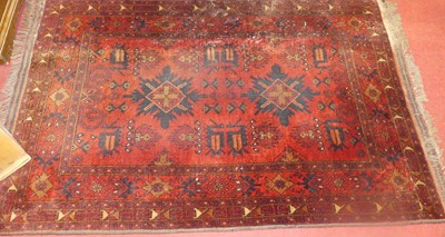 Lot 733 - A Persian woollen Tabriz rug, decorated with a...