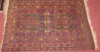 Lot 736 - An Afghan Hamadan woollen rug, having a rust...