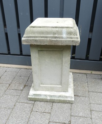 Lot 763 - A reconstituted stone sectional pedastal, h.64....