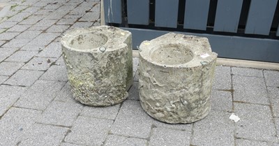 Lot 764 - A pair of garden planters, h.26.5cm
