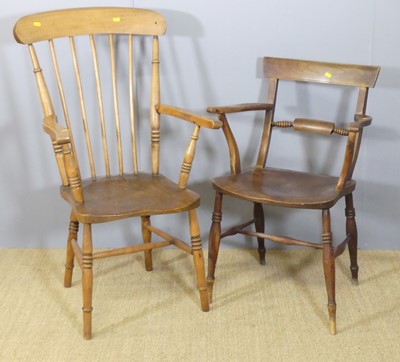 Lot 694 - A 19th century East Anglian elm and fruitwood...