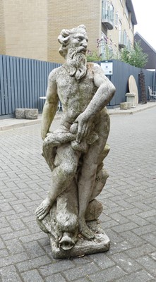 Lot 766 - A reconstituted stone statue of 'Neptune',...
