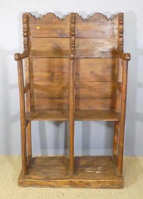 Lot 713 - An unusual Eastern stained hardwood twin high...