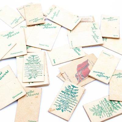 Lot 177 - A collection of floral silk cards, Kensitas...