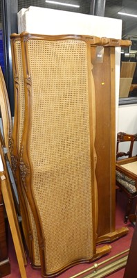 Lot 726 - A French walnut and double split cane super...