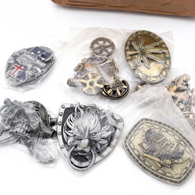 Lot 238 - A collection of novelty belt buckles, to...