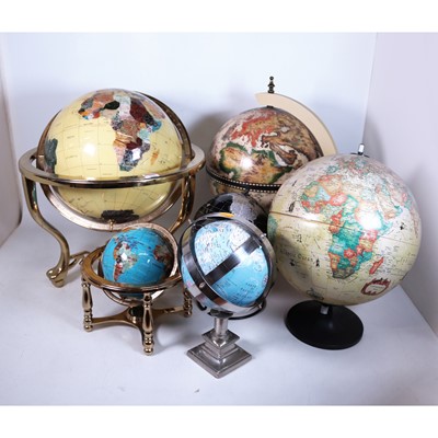 Lot 162 - A collection of globes, to include a lacquered...