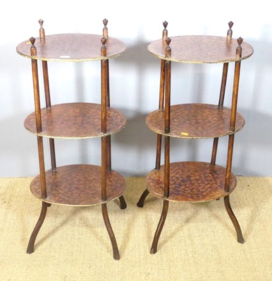 Lot 776 - A pair of continental kingwood and rosewood...