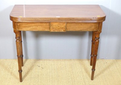 Lot 778 - A late Georgian mahogany and inlaid D-shaped...