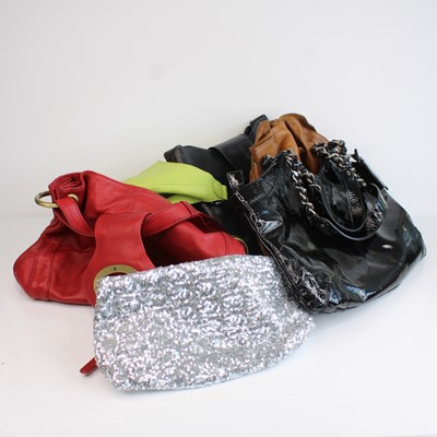 Lot 308 - A group of six handbags, comprising an black...