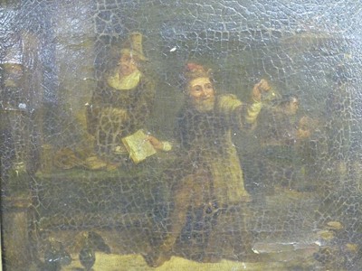 Lot 528 - 19th century Dutch school - Tavern interior...