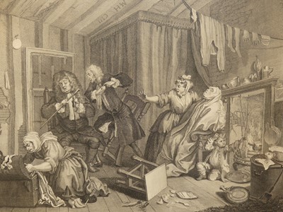 Lot 536 - After William Hogarth - A Harlot's Progress,...