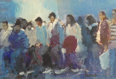 Lot 550 - Dennis Nash (b.1947) - Yellow cab Manhatten,...