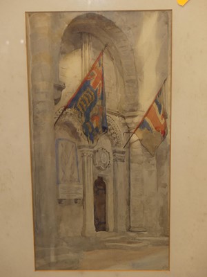Lot 561 - E. Saunders - Still life, watercolour;...