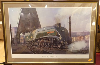 Lot 564 - Assorted railwayana prints, to include David...