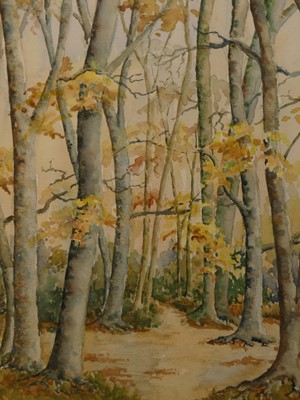 Lot 565 - Hubert Evans - Savarnake Forest, watercolour;...