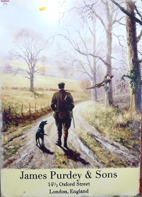 Lot 594 - Three various reproduction printed tin...