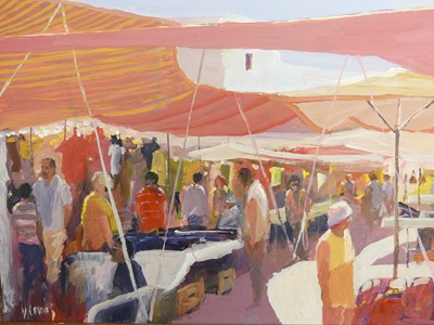 Lot 580 - Dennis Nash (b.1947) - Six various oils, on...
