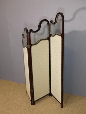 Lot 602 - An early 20th century mahogany framed, fabric...