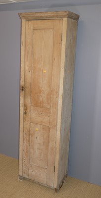 Lot 609 - A rustic joined pine narrow single door pantry...