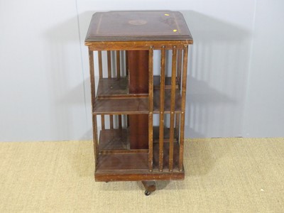 Lot 630 - A mahogany square 8-division revolving...