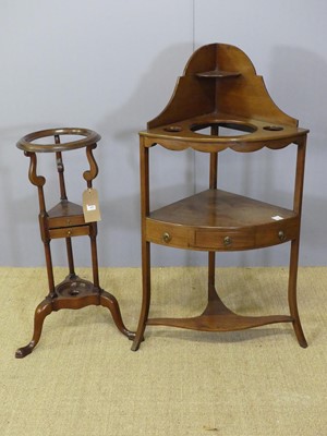 Lot 649 - A circa 1900 mahogany wash stand, the circular...