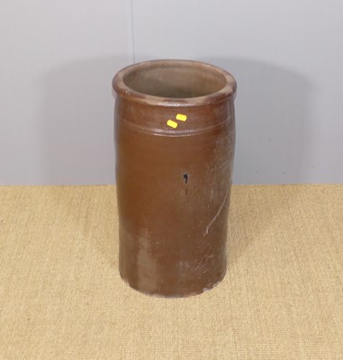 Lot 668 - An early 20th century stoneware cylindrical...