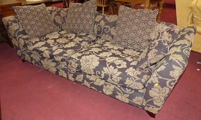 Lot 684 - A contemporary floral fabric upholstered three-...