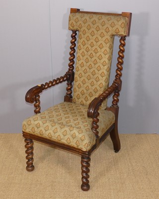 Lot 688 - A mid-Victorian rosewood and spiral turned...
