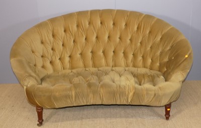 Lot 695 - A dralon buttoned upholstered two seater sofa...