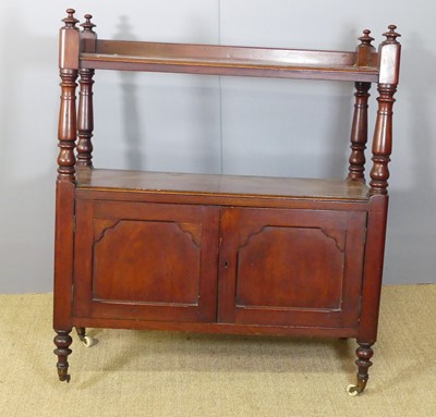 Lot 713 - A mid-Victorian mahogany buffet whatnot,...