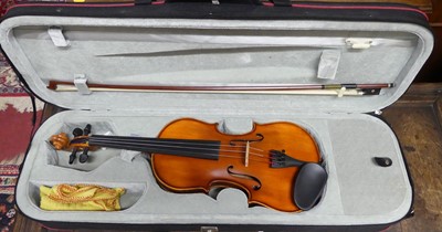Lot 137 - A contemporary student's violin, having an...