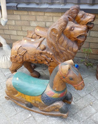 Lot 755 - A pair of contemporary carved Indonesian...