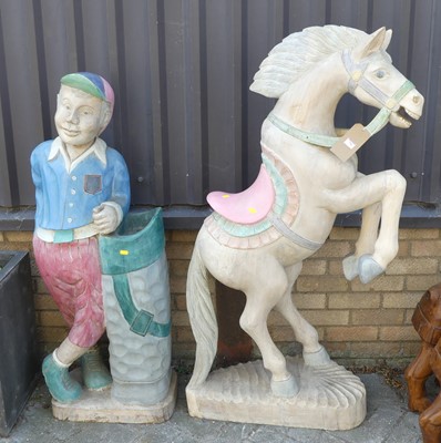 Lot 756 - A carved Indonesian limed hardwood and...